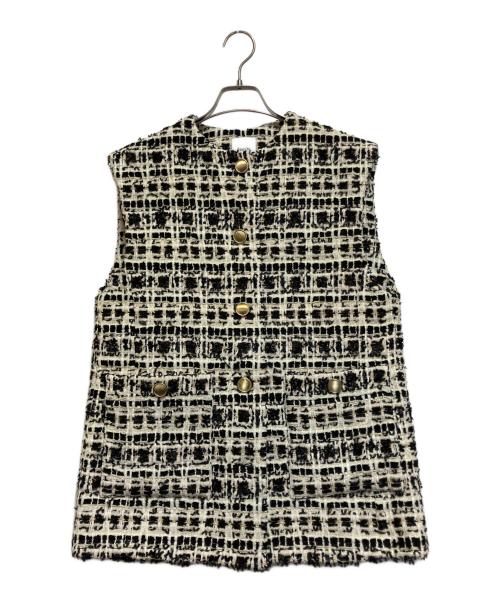 apart by lowrys（アパートバイローリーズ）apart by lowrys (アパートバイローリーズ) ツィードベスト ブラック サイズ:FREEの古着・服飾アイテム