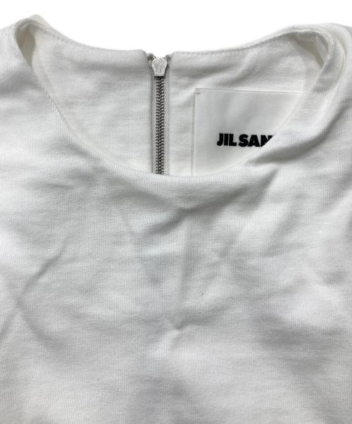 JIL SANDER（ジルサンダー）JIL SANDER (ジルサンダー) クルーネックTシャツ　ノースリーブカットソー ホワイト サイズ:Sの古着・服飾アイテム