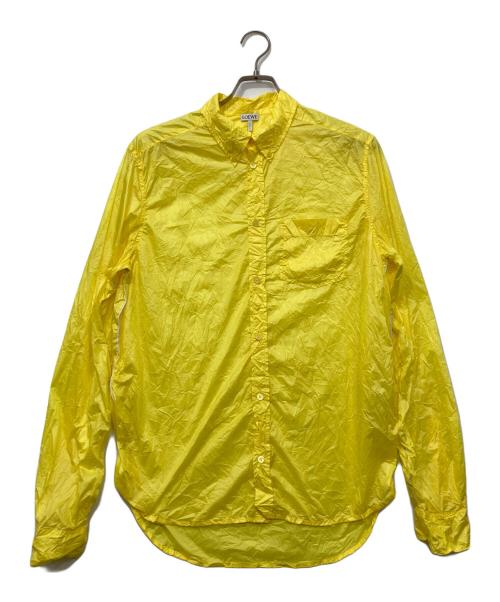 LOEWE（ロエベ）LOEWE (ロエベ) Crinkled-Nylon Shirt/クリンクルドナイロンシャツ イエロー サイズ:39の古着・服飾アイテム