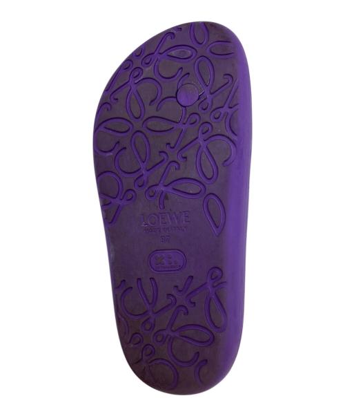 LOEWE（ロエベ）LOEWE (ロエベ) フォームスライド アナグラムラバーサンダル パープル サイズ:37の古着・服飾アイテム