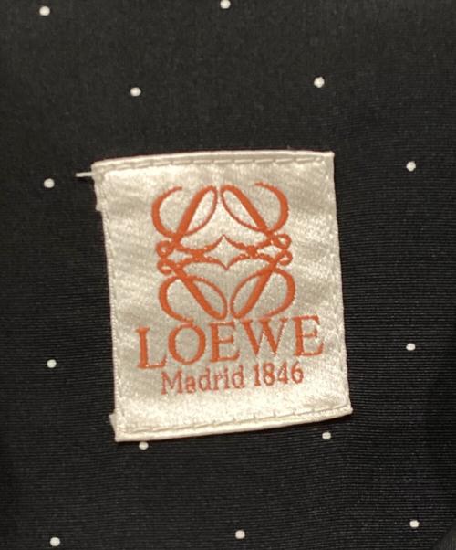 LOEWE（ロエベ）LOEWE (ロエベ) ドットシルクトレンチコート ブラック サイズ:40の古着・服飾アイテム