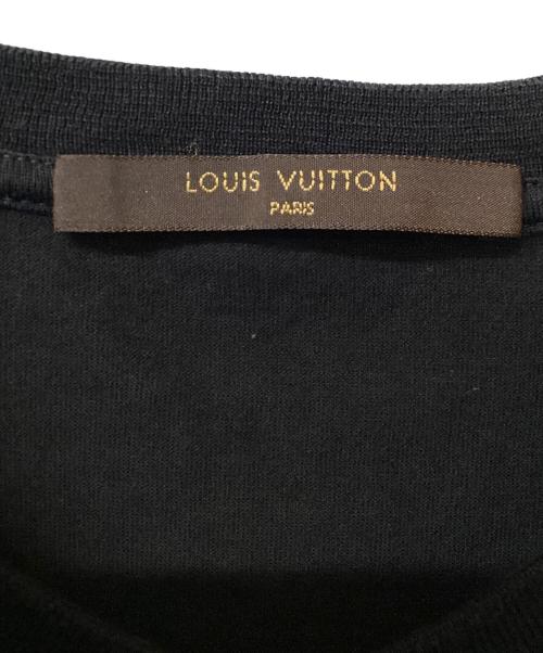 LOUIS VUITTON（ルイ ヴィトン）LOUIS VUITTON (ルイ ヴィトン) ロゴ刺繍Tシャツ ブラック サイズ:Mの古着・服飾アイテム
