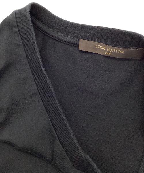 LOUIS VUITTON（ルイ ヴィトン）LOUIS VUITTON (ルイ ヴィトン) ロゴ刺繍Tシャツ ブラック サイズ:Mの古着・服飾アイテム