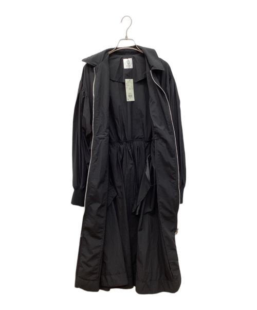 yuw（ユウ）yuw (ユウ) ペプラムロングブルゾン ブラック サイズ:ｆの古着・服飾アイテム