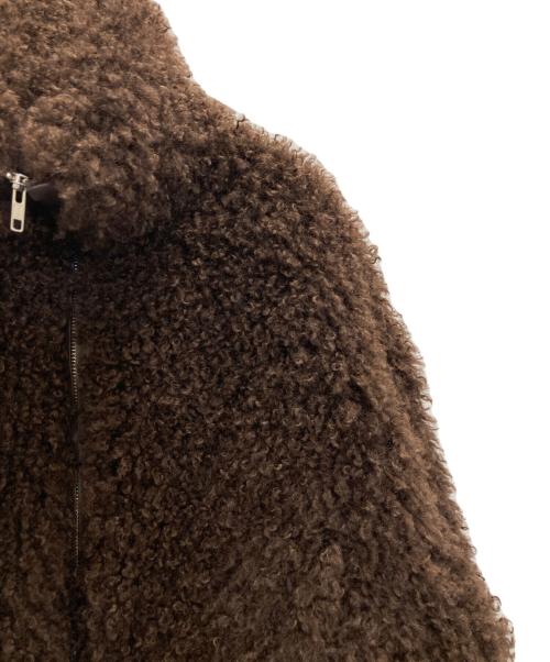 THINGS THAT MATTER（シングスザットマター）THINGS THAT MATTER (シングスザットマター) CRIMPED FUR CROPPED BLOUSON ブラウン サイズ:FREEの古着・服飾アイテム