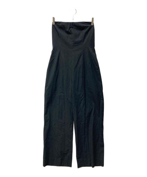 JANE SMITH（ジェーンスミス）JANE SMITH (ジェーンスミス) WASHED COTTON BROAD BARE ALL IN ONE ブラック サイズ:38の古着・服飾アイテム