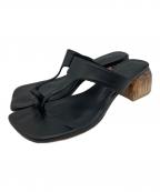 ALM.アルム）の古着「ERIMO LEATHER SANDALS」｜ブラック