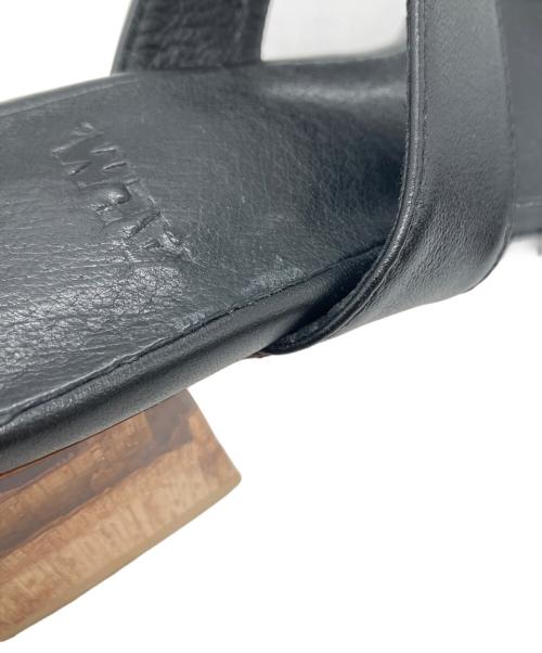 ALM.（アルム）ALM. (アルム) ERIMO LEATHER SANDALS ブラック サイズ:37の古着・服飾アイテム