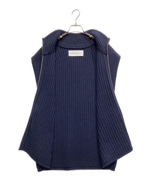 walenode（ウェルノード）walenode (ウェルノード) Basolan cashmere wool Futoune zip up vest ネイビー サイズ:1の古着・服飾アイテム