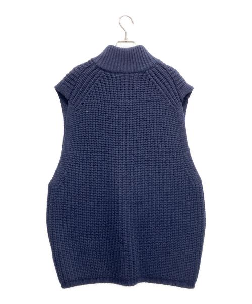 walenode（ウェルノード）walenode (ウェルノード) Basolan cashmere wool Futoune zip up vest ネイビー サイズ:1の古着・服飾アイテム