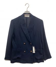 le.coeur blanc（ルクールブラン）の古着「《手洗い可能》メッシュテーラードジャケット」｜ネイビー