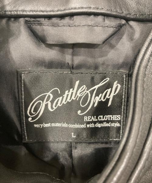 RATTLE TRAP（ラトルトラップ）RATTLE TRAP (ラトルトラップ) シングルライダースレザージャケット ブラック サイズ:Lの古着・服飾アイテム