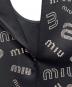 中古・古着 MIU MIU (ミュウミュウ) Miu Miu Black Stretch Knit Crystal Embellished Logo Crop Top ブラック サイズ:S：55000円