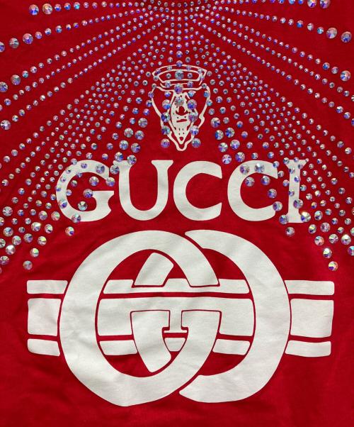 GUCCI（グッチ）GUCCI (グッチ) Tシャツ レッド サイズ:Mの古着・服飾アイテム