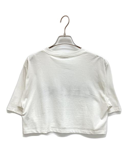 CELINE（セリーヌ）CELINE (セリーヌ) クロップド CELINE Tシャツ / コットンジャージー ホワイト サイズ:Ｓの古着・服飾アイテム