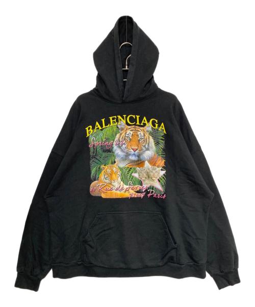 BALENCIAGA（バレンシアガ）BALENCIAGA (バレンシアガ) Tiger Hoodie ブラック サイズ:2の古着・服飾アイテム