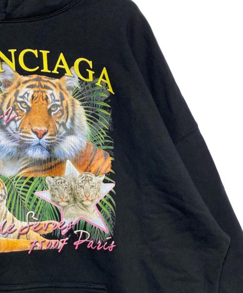 BALENCIAGA（バレンシアガ）BALENCIAGA (バレンシアガ) Tiger Hoodie ブラック サイズ:2の古着・服飾アイテム