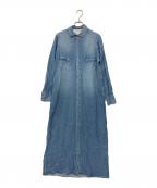 ticcaティッカ）の古着「デニムシャツワンピース」｜インディゴ