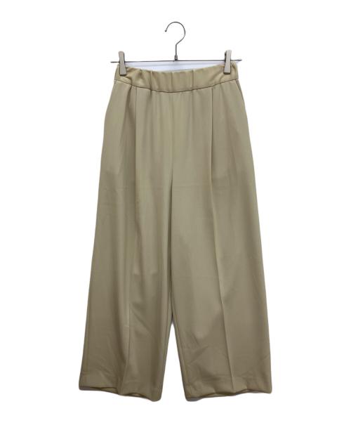 journal standard L'essage（ジャーナルスタンダード レサージュ）journal standard L'essage (ジャーナルスタンダード レサージュ) ドライツイルタックパンツ　ワイドパンツ ベージュ サイズ:36の古着・服飾アイテム
