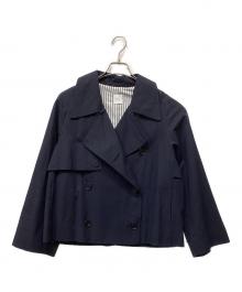 Spick and Span（スピック＆スパン）の古着「ソフトツイルショートトレンチコート」｜ネイビー