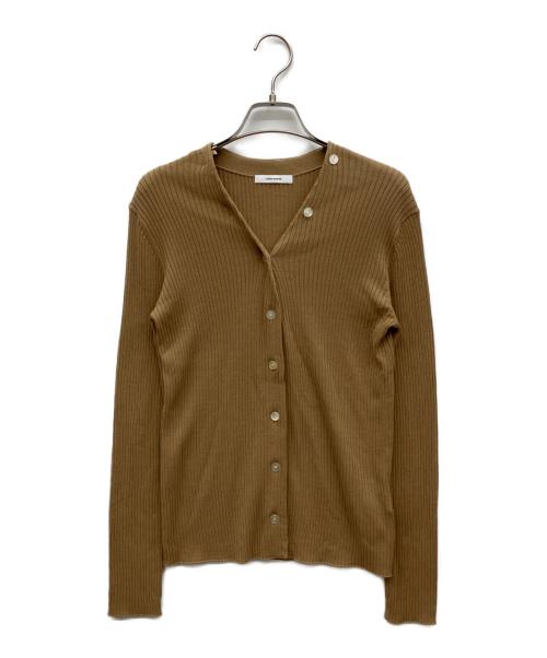 JOURNAL STANDARD（ジャーナルスタンダード）JOURNAL STANDARD (ジャーナルスタンダード) アイスコットン リブVカーディガン ブラウン サイズ:Fの古着・服飾アイテム