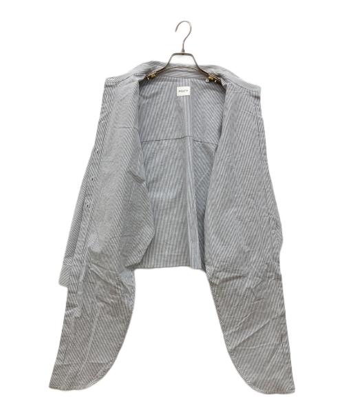 Bagutta（バグッタ）Bagutta (バグッタ) フロントリボンデザインシャツ 変形シャツ グレー サイズ:Ｓの古着・服飾アイテム