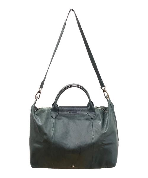 LONGCHAMP（ロンシャン）LONGCHAMP (ロンシャン) レザー折りたたみバッグ グリーンの古着・服飾アイテム