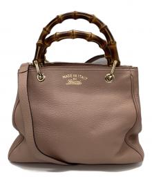 GUCCI（グッチ）の古着「バンブー　2WAYバッグ　ショルダーバッグ トートバッグ」｜ピンク