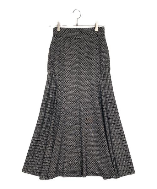 Mame Kurogouchi（マメクロゴウチ）Mame Kurogouchi (マメクロゴウチ) Flared Jersey Skirt ブラック サイズ:SIZE 2の古着・服飾アイテム