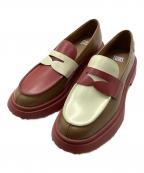 CAMPERカンペール）の古着「ローファー」｜ブラウン×レッド