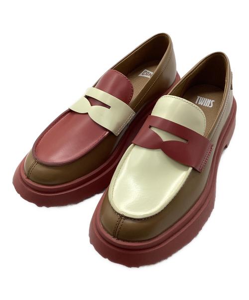 CAMPER（カンペール）CAMPER (カンペール) ローファー ブラウン×レッド サイズ:37の古着・服飾アイテム