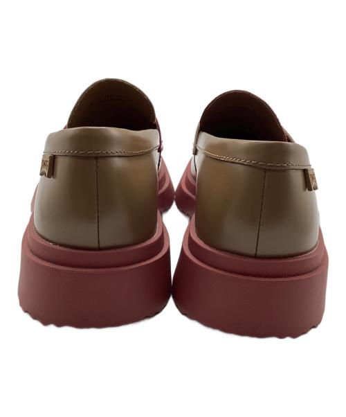 CAMPER（カンペール）CAMPER (カンペール) ローファー ブラウン×レッド サイズ:37の古着・服飾アイテム