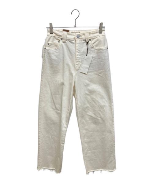 YANUK（ヤヌーク）YANUK (ヤヌーク) LILITH / リリス ハイウエストストレートワイドパンツ ホワイト サイズ:W25 未使用品の古着・服飾アイテム