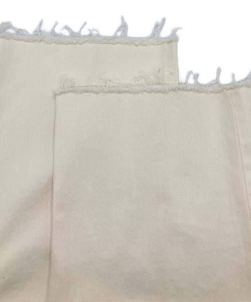 YANUK（ヤヌーク）YANUK (ヤヌーク) LILITH / リリス ハイウエストストレートワイドパンツ ホワイト サイズ:W25 未使用品の古着・服飾アイテム