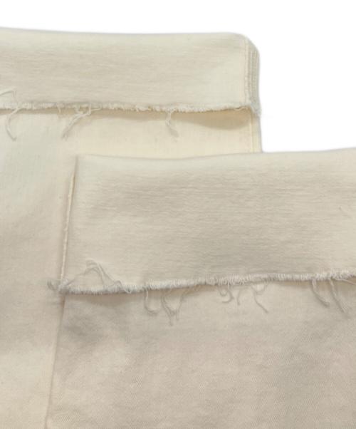 YANUK（ヤヌーク）YANUK (ヤヌーク) LILITH / リリス ハイウエストストレートワイドパンツ ホワイト サイズ:W25 未使用品の古着・服飾アイテム