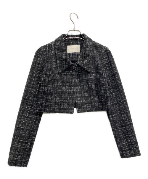 eimy istoire（エイミーイストワール）eimy istoire (エイミーイストワール) ツイードショートジャケット ブラック サイズ:Sの古着・服飾アイテム
