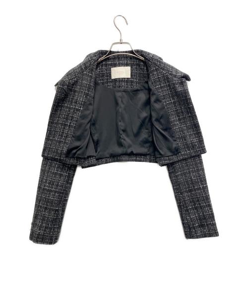 eimy istoire（エイミーイストワール）eimy istoire (エイミーイストワール) ツイードショートジャケット ブラック サイズ:Sの古着・服飾アイテム