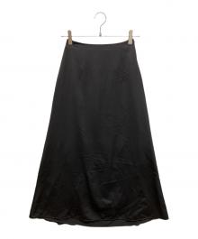 allureville（アルアバイル）の古着「ソフトサテンバックフリルナロースカート」｜ブラック