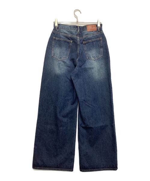 JEANASIS（ジーナシス）JEANASIS (ジーナシス) タックデニムワイドパンツ インディゴ サイズ:M 未使用品の古着・服飾アイテム