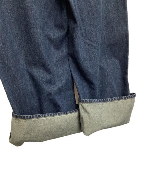 JEANASIS（ジーナシス）JEANASIS (ジーナシス) タックデニムワイドパンツ インディゴ サイズ:M 未使用品の古着・服飾アイテム