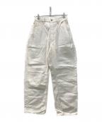 vent blanc+ヴァンブラン）の古着「12ozデニム コクーンパンツ」｜ホワイト