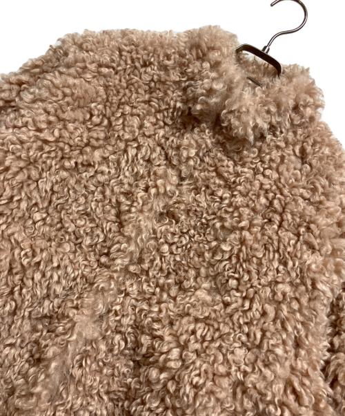 CLANE（クラネ）CLANE (クラネ) TANAKA MINAMI (タナカミナミ) CURL FUR SHORT COAT（カールファーショートコート） ピンクの古着・服飾アイテム