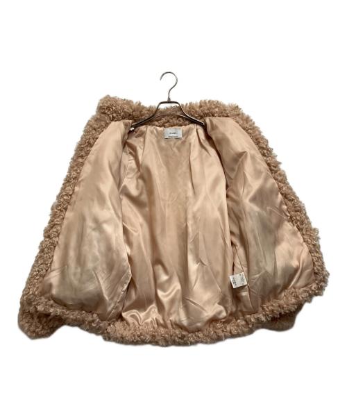 CLANE（クラネ）CLANE (クラネ) TANAKA MINAMI (タナカミナミ) CURL FUR SHORT COAT（カールファーショートコート） ピンクの古着・服飾アイテム