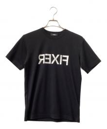 FIXER（フィクサー）の古着「Reverse Print Crew Neck T-shirt(リバースプリントクルーネックTシャツ)」｜ブラック×ホワイト