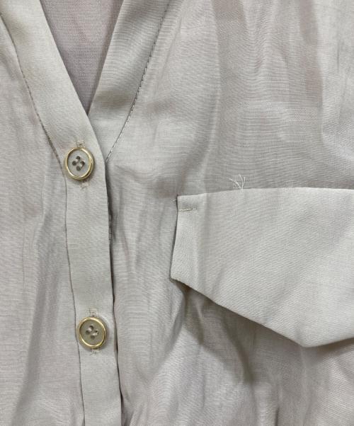 ARPEGE STORY（アルページュストーリー）ARPEGE STORY (アルページュストーリー) シアーシャツワンピース グレー×ベージュ サイズ:2の古着・服飾アイテム