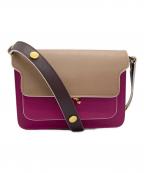 MARNIマルニ）の古着「Mini Trunk Shoulder Bag」｜ベージュ×ピンク