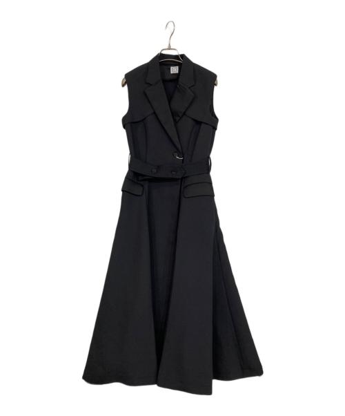 laube blanc（ローブブラン）laube blanc (ローブブラン) Sleeveless Coat Dress/スリーブレスコートドレス ブラック サイズ:Fの古着・服飾アイテム