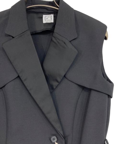 laube blanc（ローブブラン）laube blanc (ローブブラン) Sleeveless Coat Dress/スリーブレスコートドレス ブラック サイズ:Fの古着・服飾アイテム