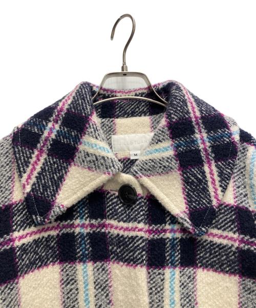 JILL STUART（ジルスチュアート）JILL STUART (ジルスチュアート) ケニーチェックコート ホワイト サイズ:Mの古着・服飾アイテム