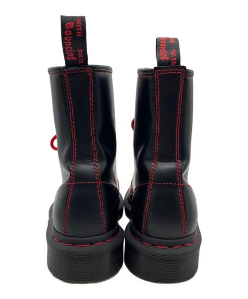 Dr.Martens（ドクターマーチン）Dr.Martens (ドクターマーチン) レッドステッチ8ホールショートブーツ ブラック サイズ:22㎝の古着・服飾アイテム